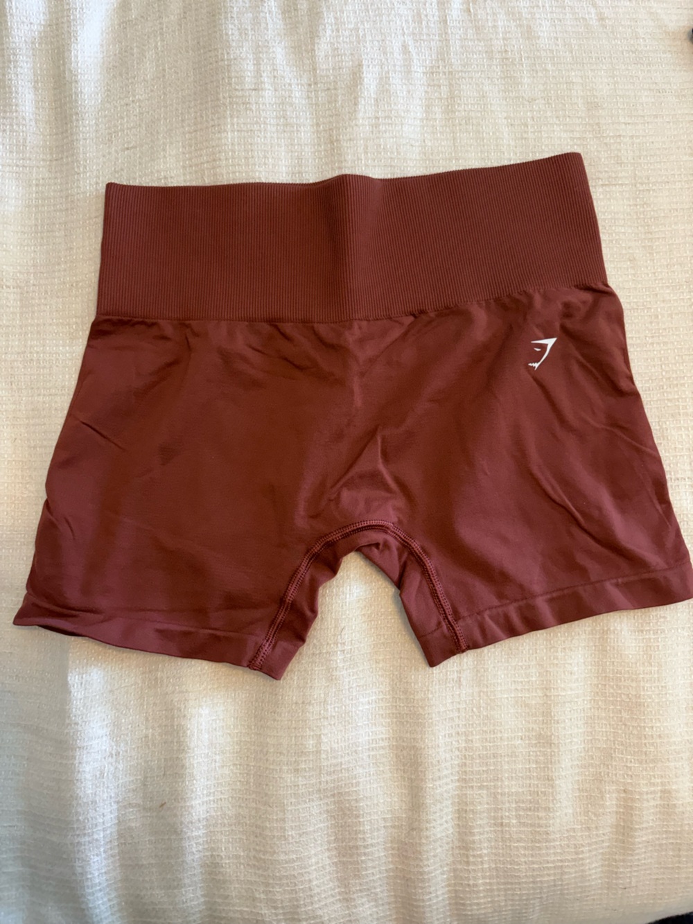 Gymshark High-Waist Seamless Bike Shorts in Burgundy